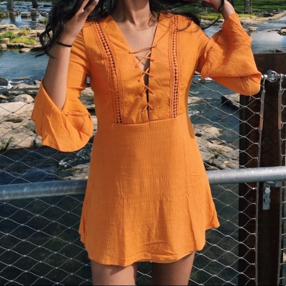 charlotte russe orange dress